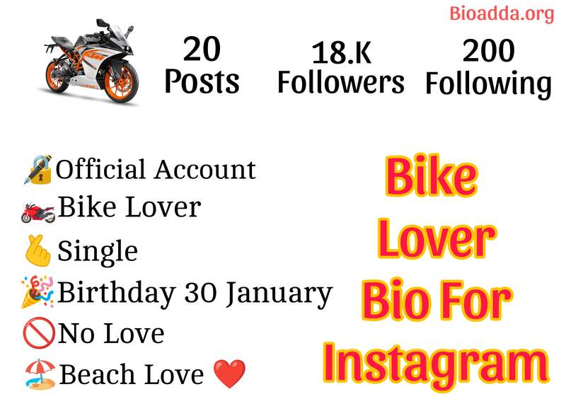 Bike Lover Bio For Instagram 
