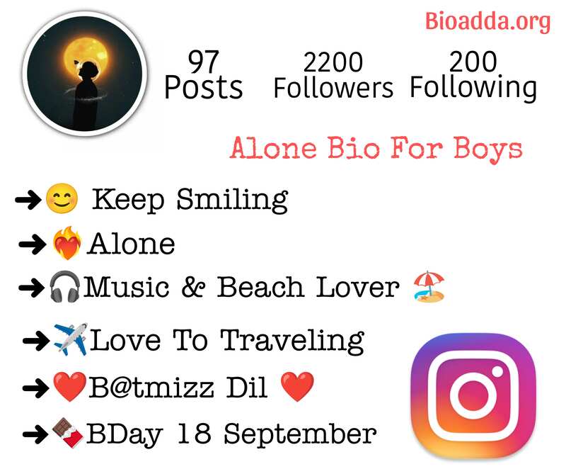 Instagram Alone Bio For Boys 