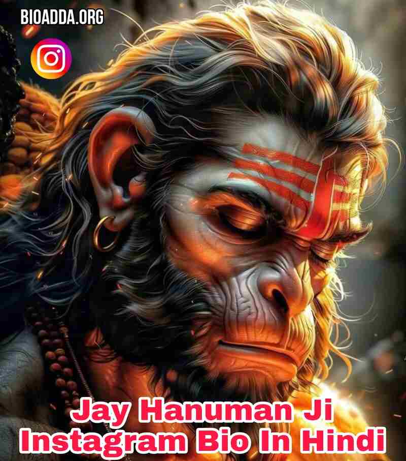 Jay Hanuman Ji Instagram Bio In Hindi 